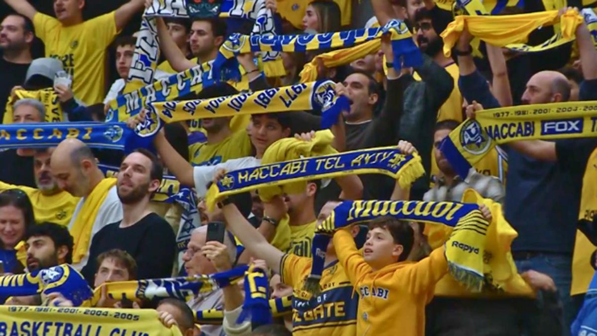 La afición del Maccabi, de las más numerosas de Europa