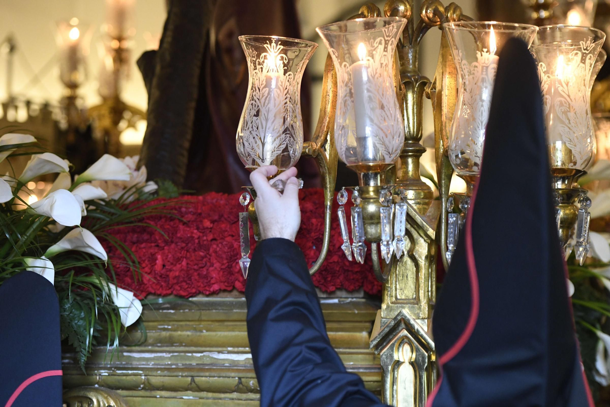 Procesión de la Soledad del Calvario en la Semana Santa de Murcia 2025.