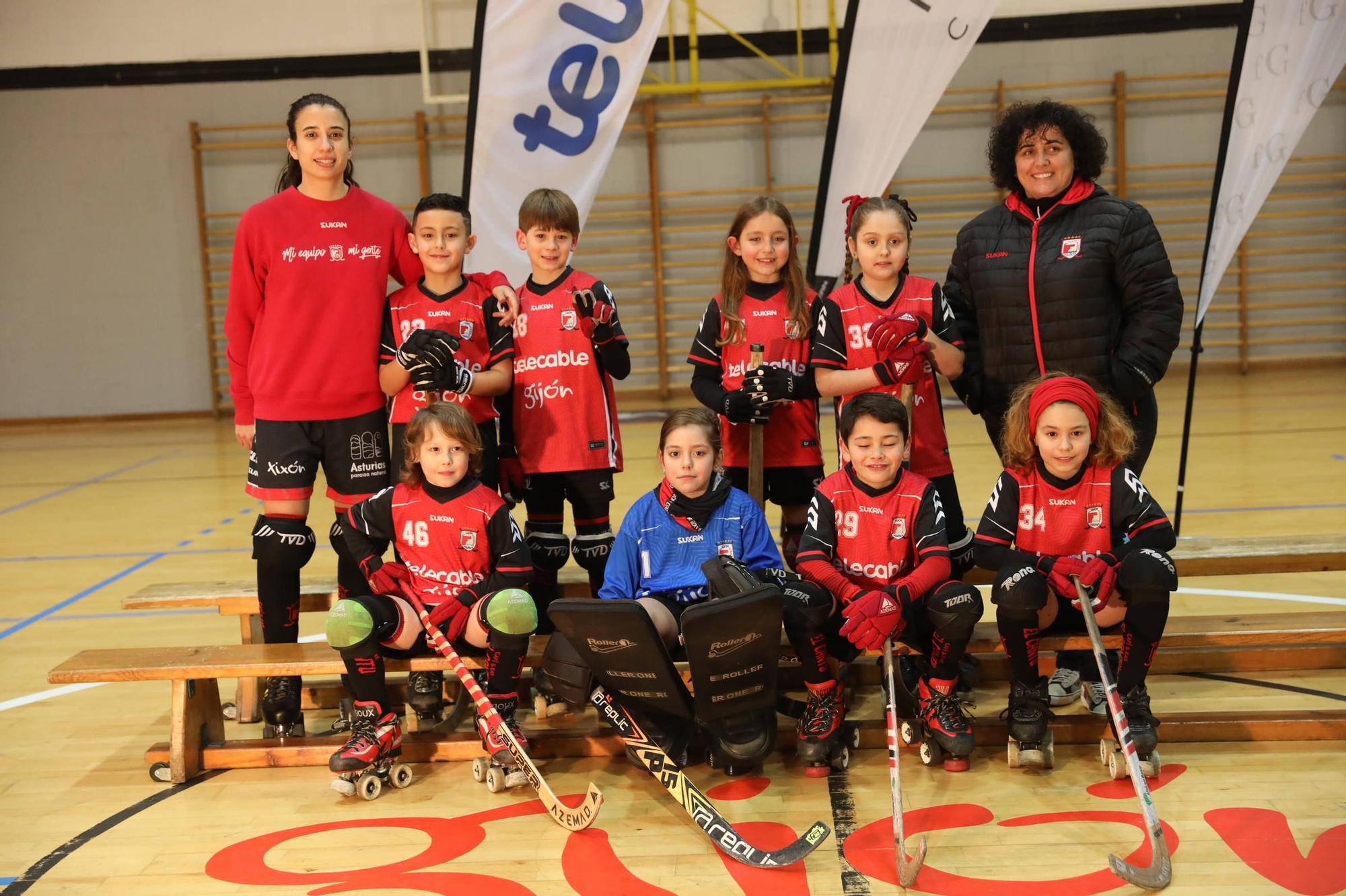 Presentación de los equipos del Telecable de hockey sobre patines