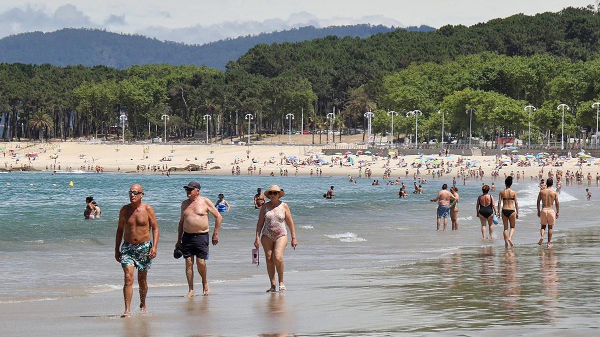 Vista de la playa de Samil en Vigo.