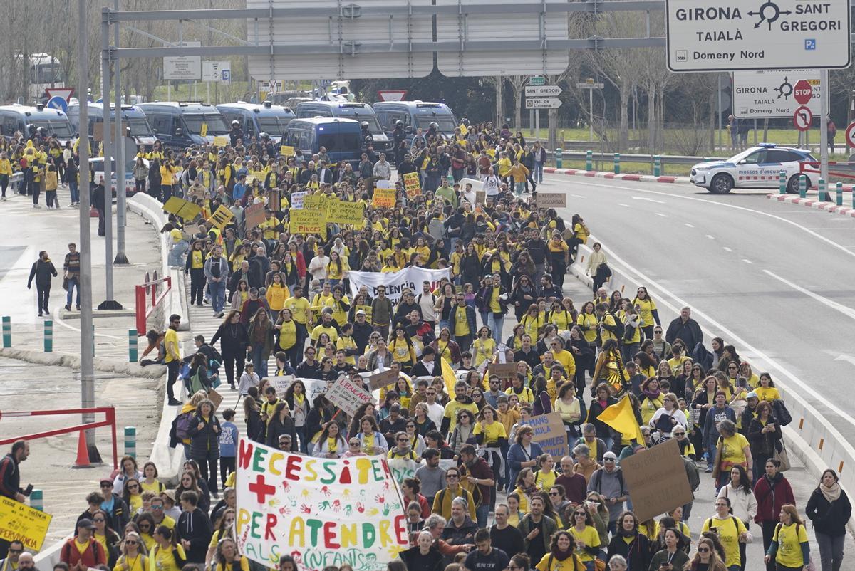 Les imatges de les protestes dels docents