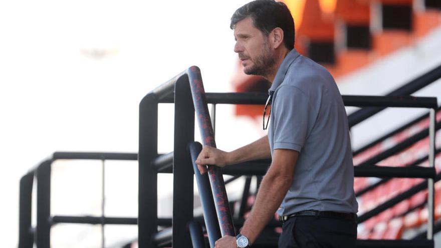 Mateu Alemany, durante el entrenamiento del pasado miércoles en Paterna.