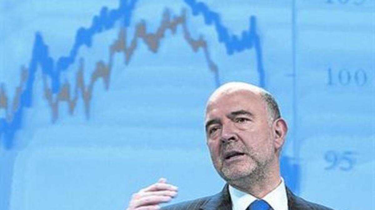 El comisario Pierre Moscovici, ayer en Bruselas.