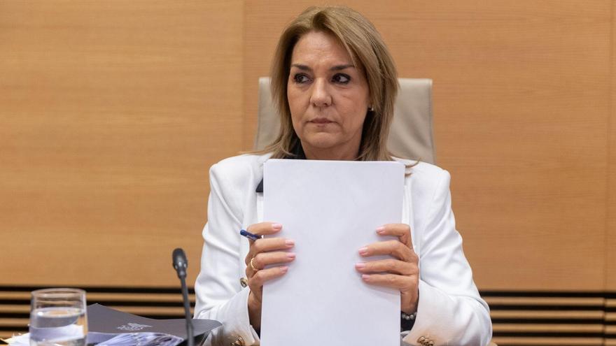 La vicepresidenta del Consell, Susana Camarero, este lunes en la comisión de investigación de la dana en el Congreso.