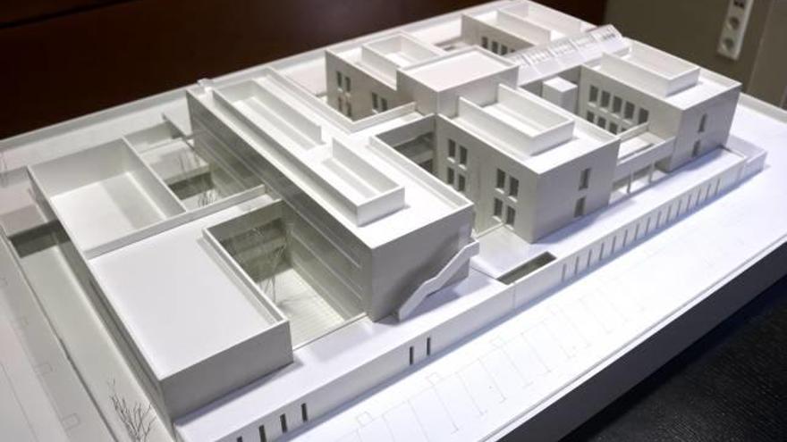 Maqueta del proyecto del futuro centro de salud.