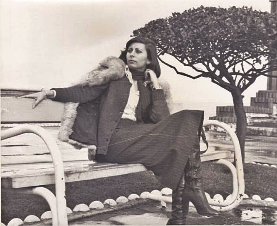 La galerista en Santander en 1974
