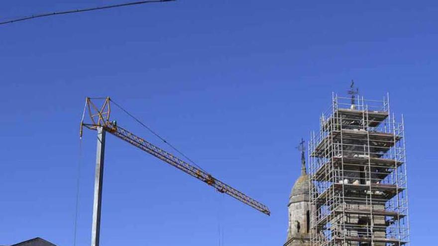 Obras en el santuario de los Remedios de Otero.