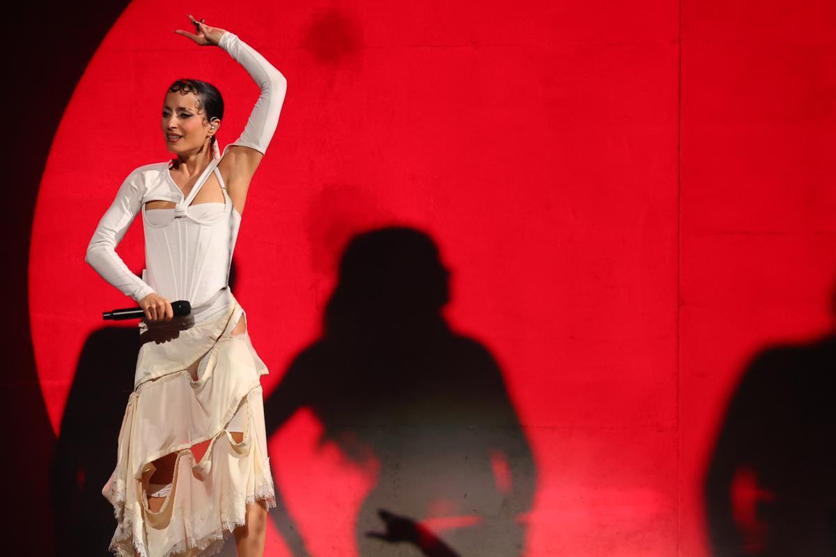 Rosalinda Galán durante su interpretación de 'Mataora'