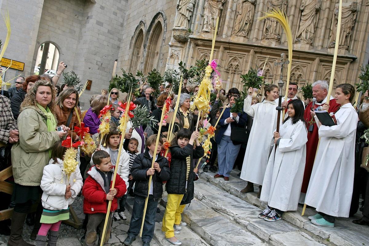 La benedicció de Rams davant la basílica de Santa Maria, el 2010