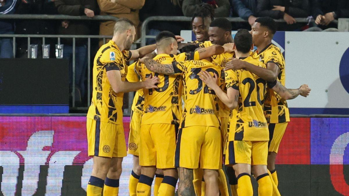 Inter de Milán, en su victoria contra el Cagliari (3-0) por parte de la Serie A