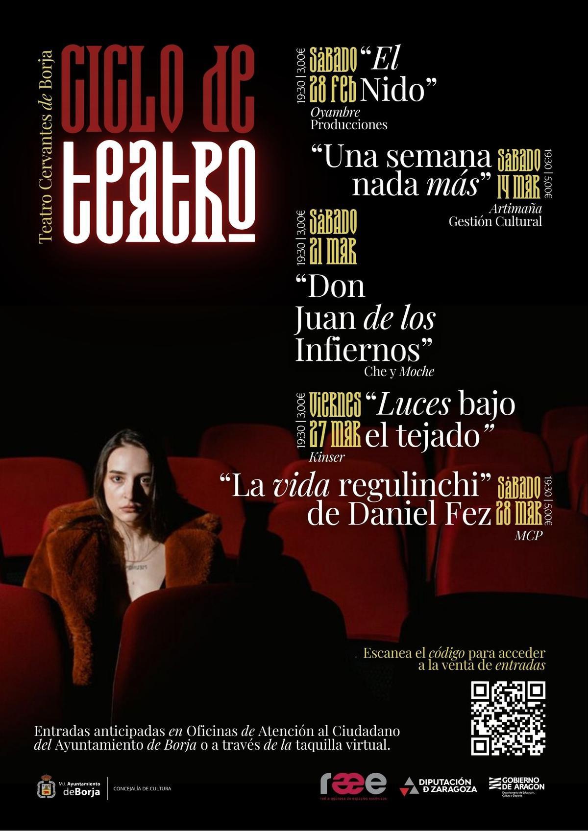 Cartel del ciclo de teatro de Borja