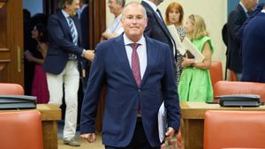 El portavoz del PP en el Congreso, Miguel Tellado, a su llegada a la Diputación Permanente en el Congreso de los Diputados.