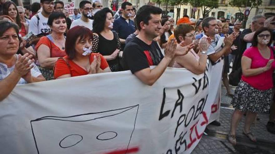 Concentración contra la «Ley mordaza»