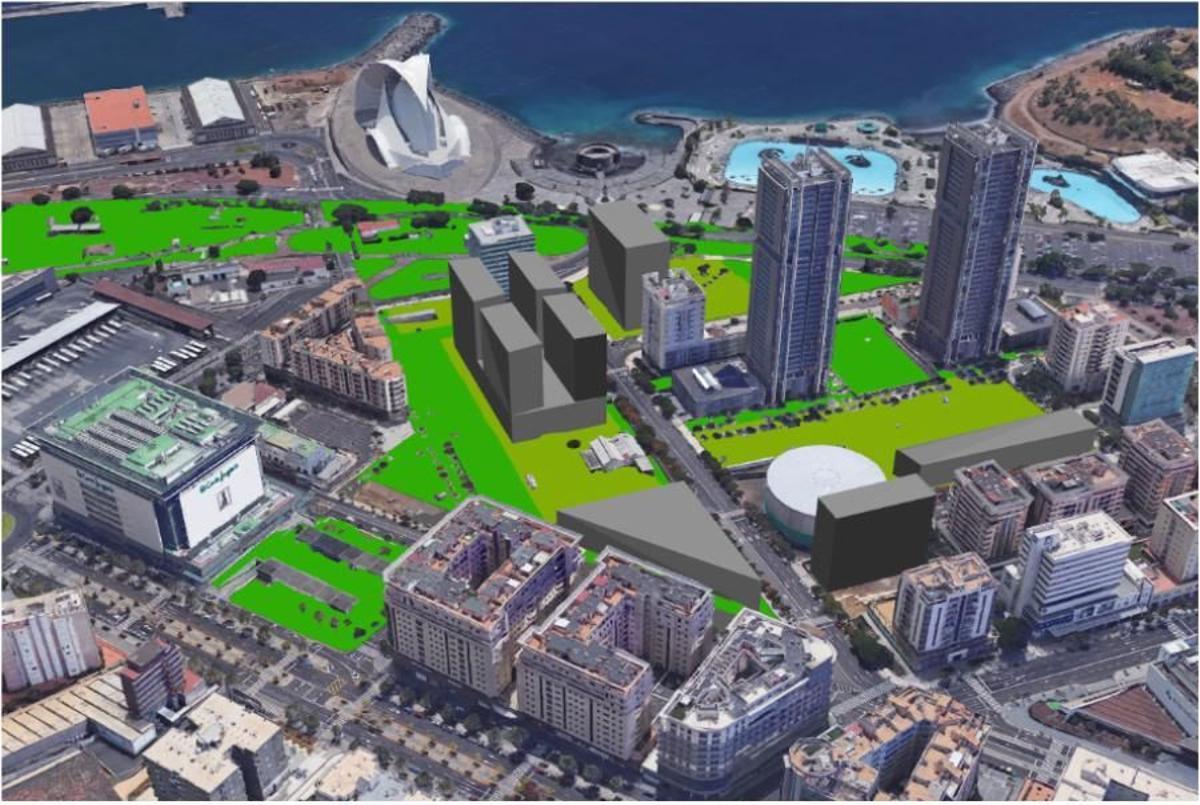 Infografía de la futura Ciudad de la Justicia, en Santa Cruz.