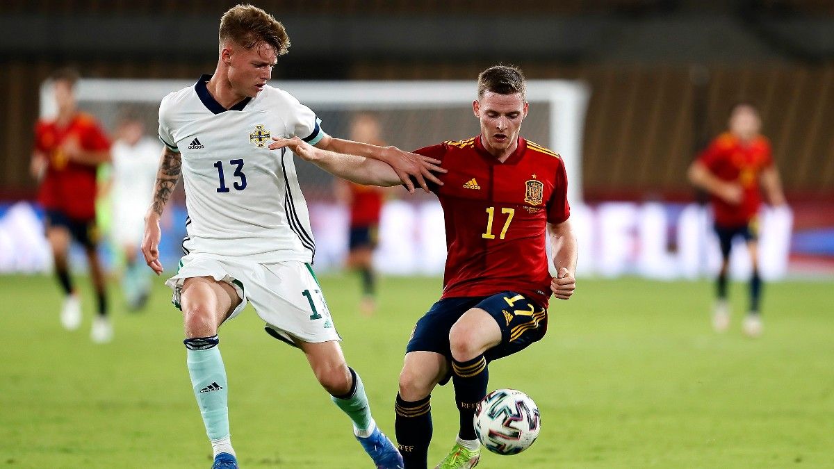 Sergio Gómez con la Selección Sub-21