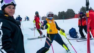 Las esquiadoras han podido entrenar en la pista Esparver.