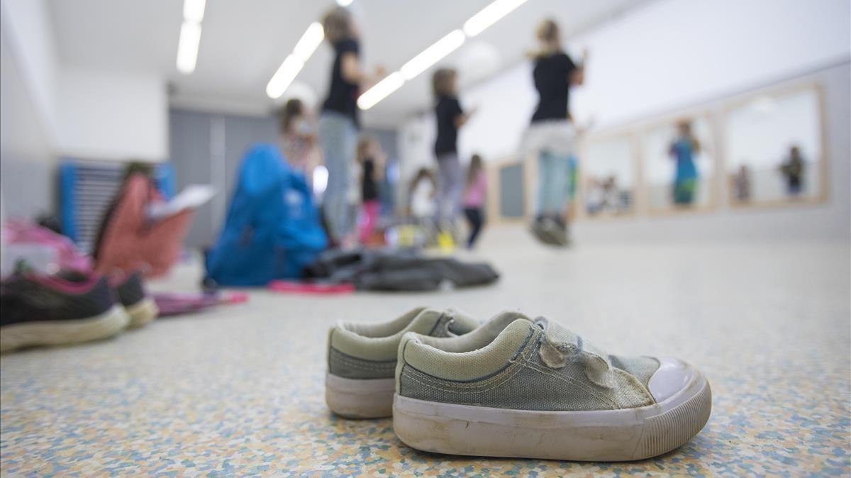 Actividad extraescolar de baile, en una escuela de Barcelona