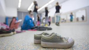 Actividad extraescolar de baile, en una escuela de Barcelona