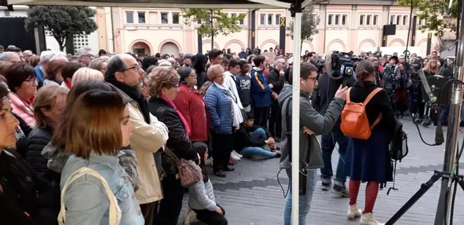 Concentració de rebuig al crim masclista d'Olot