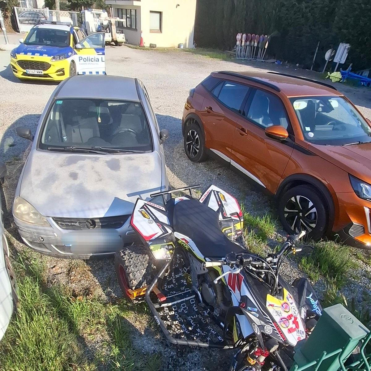 El quad intervingut al dispòsit de vehicles a Empuriabrava-