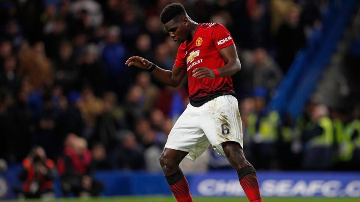 Pogba celebrando su gol con un baile