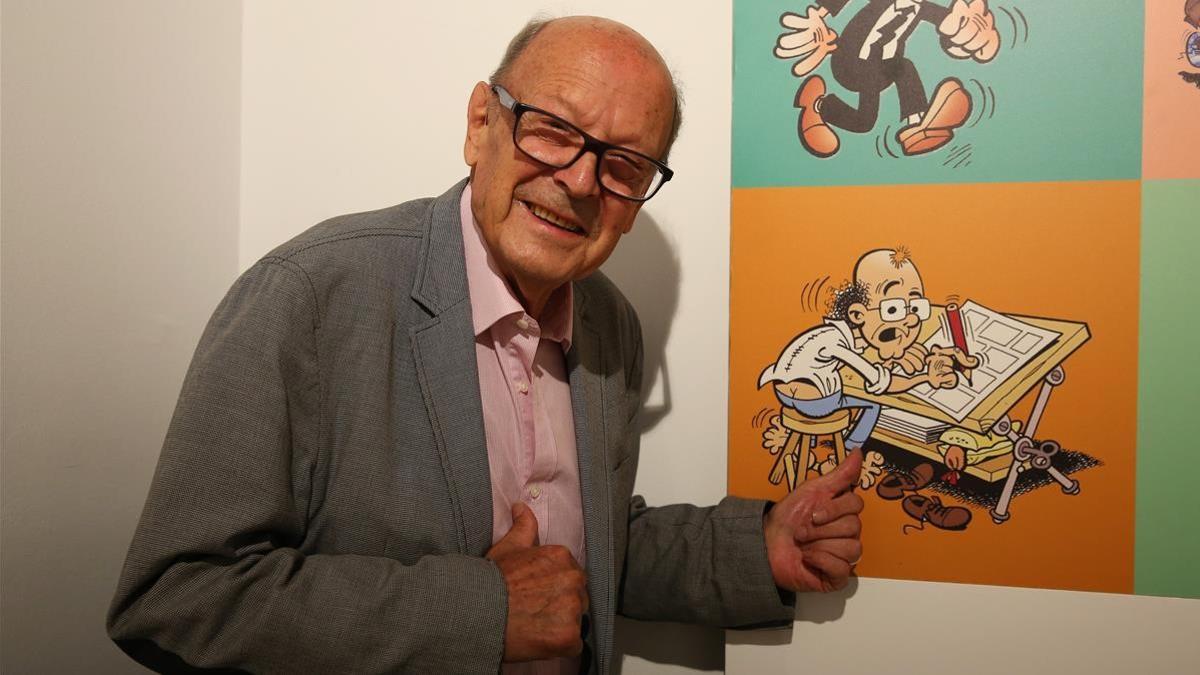 SANT CUGAT DEL VALLES 17 09 2019  Icult   El nuevo Museu del Comic de st Cugat inaugura primera exposicion temporal  dedicada a Francisco Ibanez (estara presente)  con 30 originales y 150 piezas  Foto de Ibanez viendo la expo y algunas fotos de la expo         FOTO de ELISENDA PONS