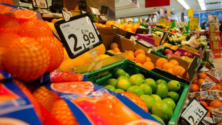 Frutas en un mercado.