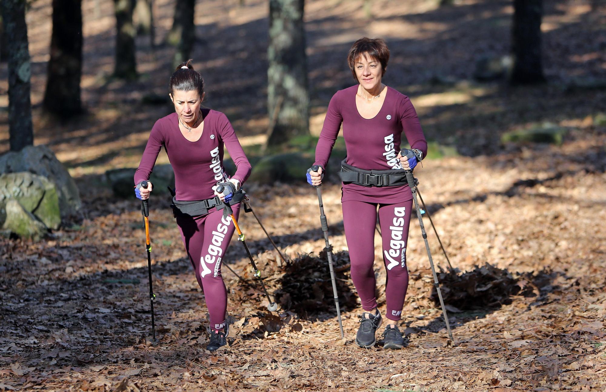 En un entrenamiento con verónica Romero en el monte Vixiador en 2019