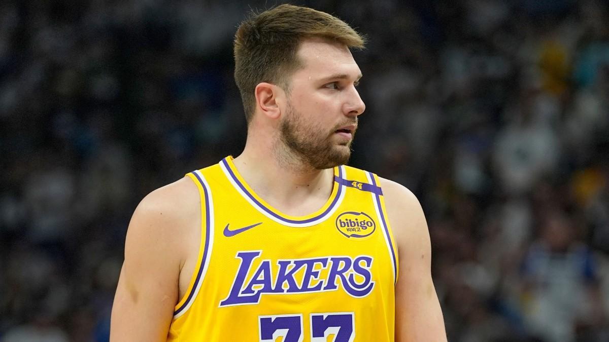 Luka Doncic, durante los playoffs con Los Ángeles Lakers