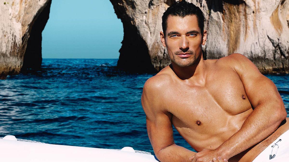 El modelo británico David Gandy, uno de los hombres más bellos del planeta, según las revistas de moda.