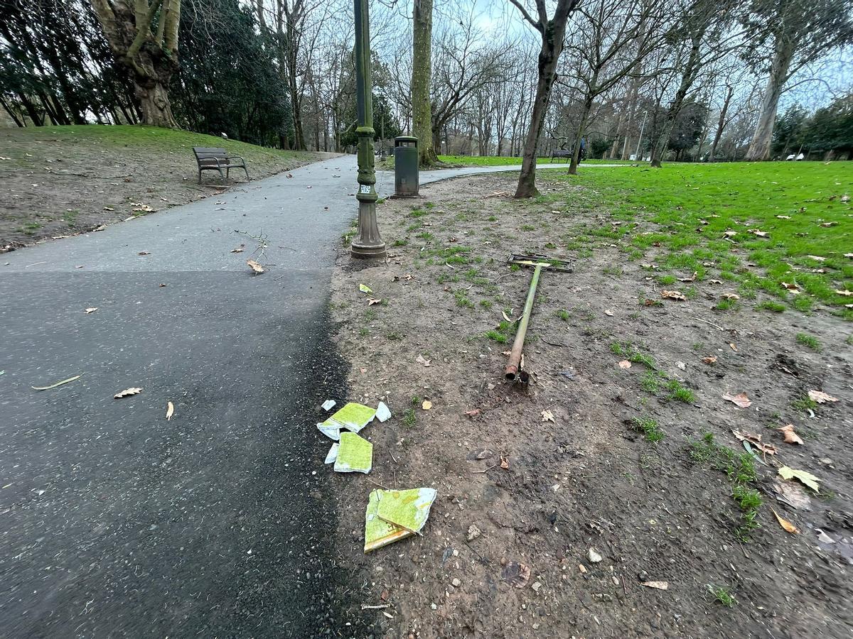 El parque Ferrera, ayer por la mañana.