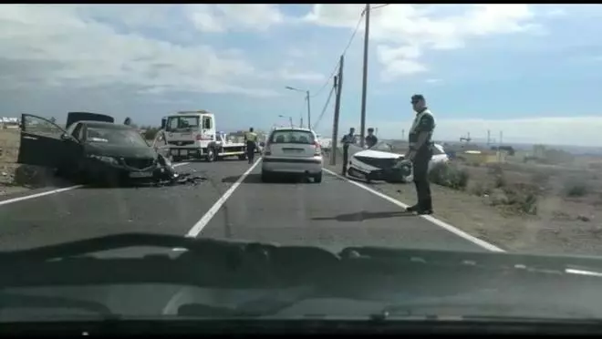 Colisión frontal en el Sur de Gran Canaria