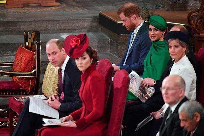 Meghan Markle y Kate Middelton, durante la ceremonia de la Commonwealth