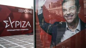 Cartel electoral de Alexis Tsipras (Syriza) en las calles de Atenas.