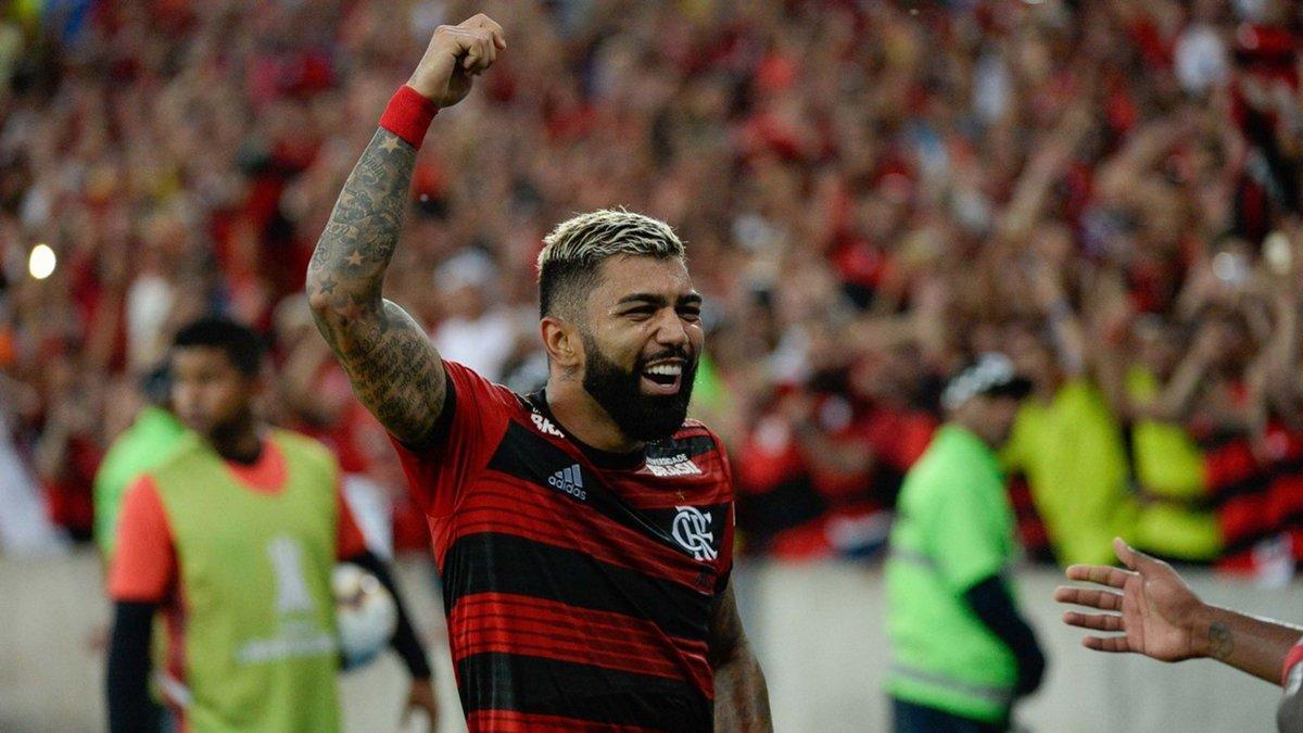 'Gabigol' celebrando su anotación en el torneo sudamericano