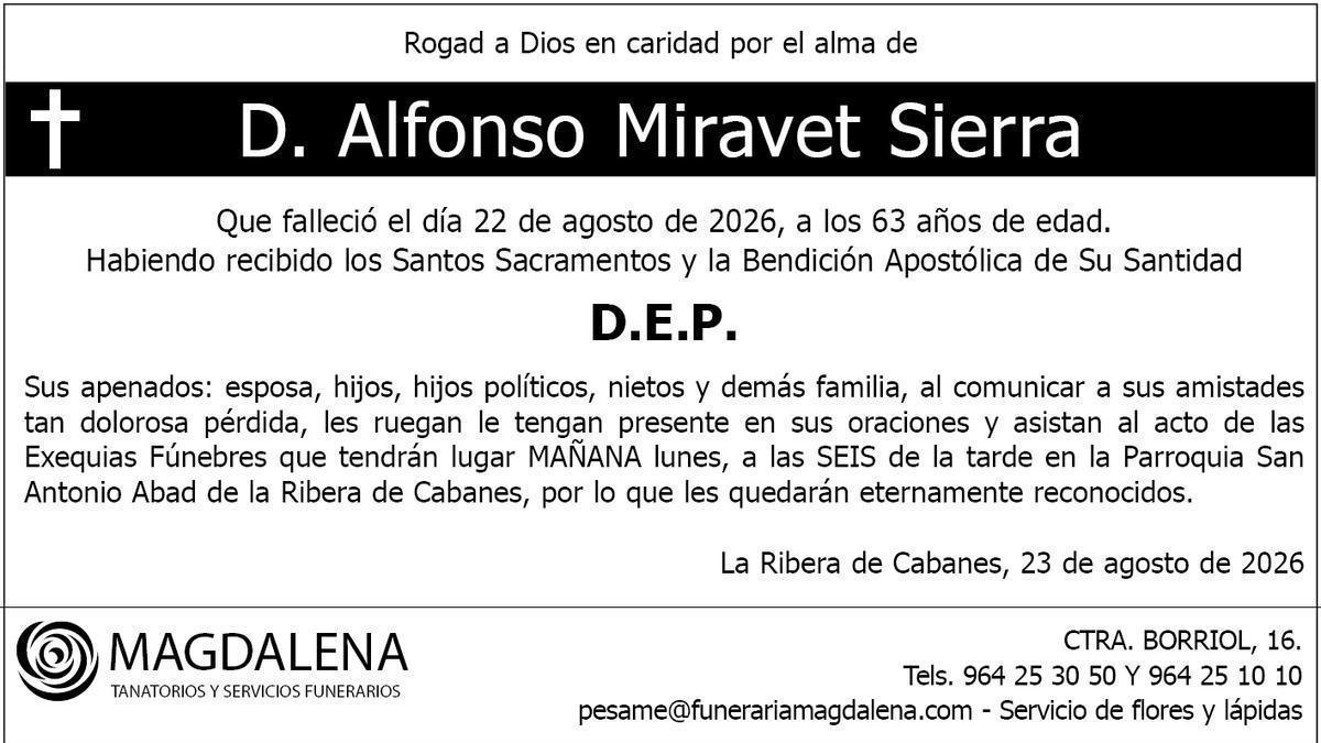 D. Alfonso Miravet Sierra