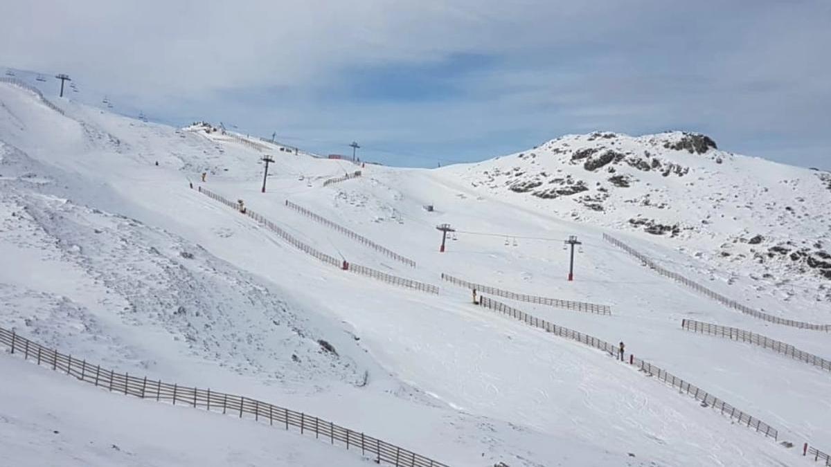 La zona del Valle del Sol, en Valgrande-Pajares, este lunes 1 de diciembre