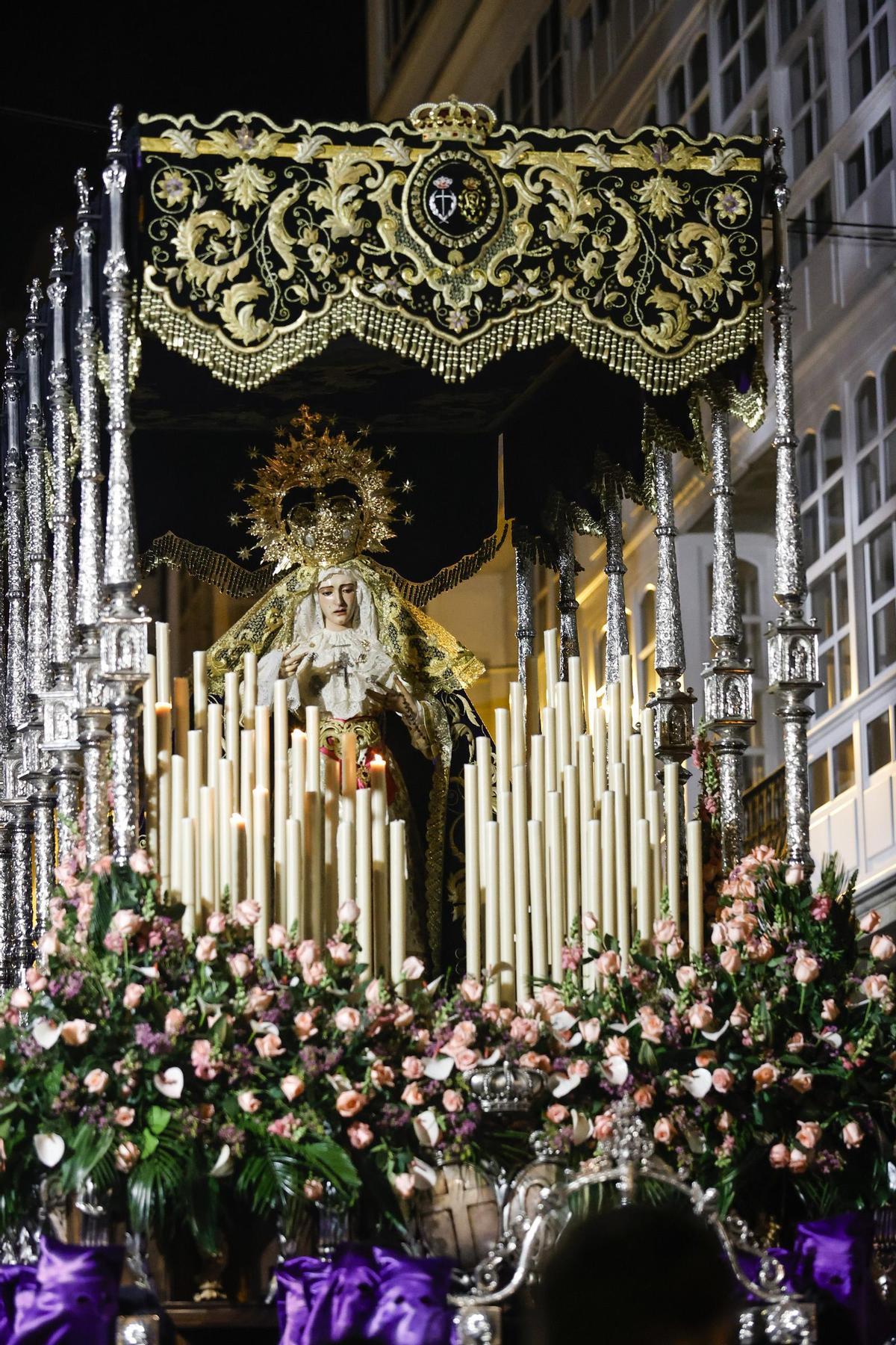 Procesión de Semana Santa en Ferrol este pasado lunes.