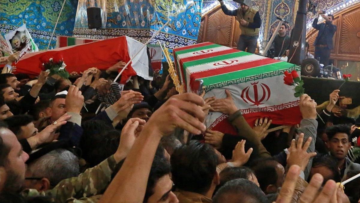 funerales por soleimani en irak