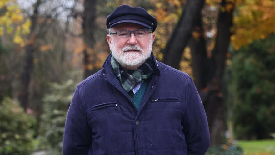 Jesús Casas, en el Campo San Francisco de Oviedo, durante las vacaciones de Navidad.