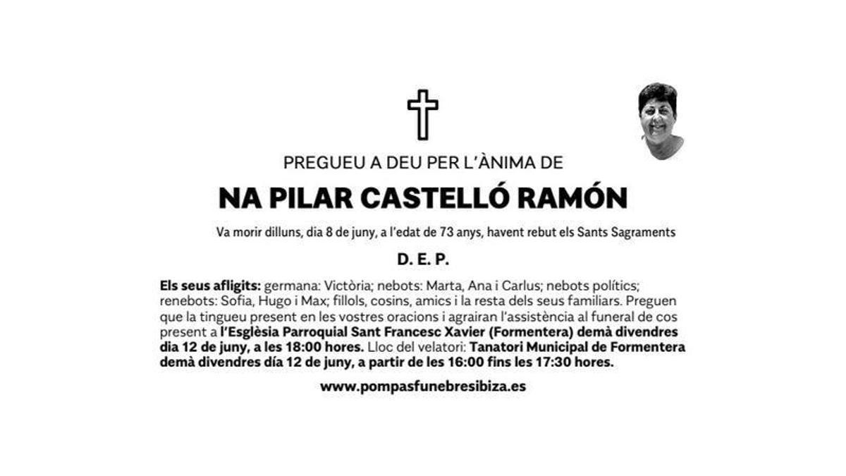 Esquela Pilar Castelló Ramón