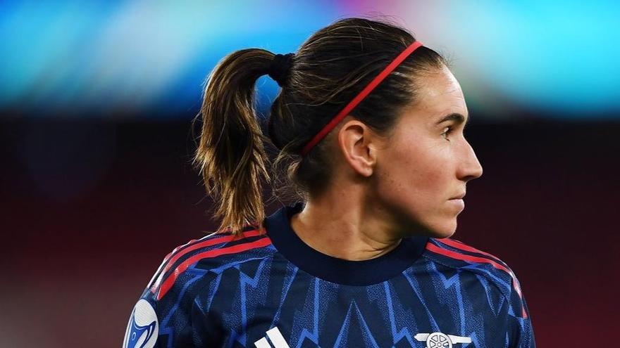 Mariona Caldentey, con el Arsenal la semana pasada contra el Bayern.