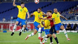 España no consigue arrebatar el oro del fútbol a Brasil