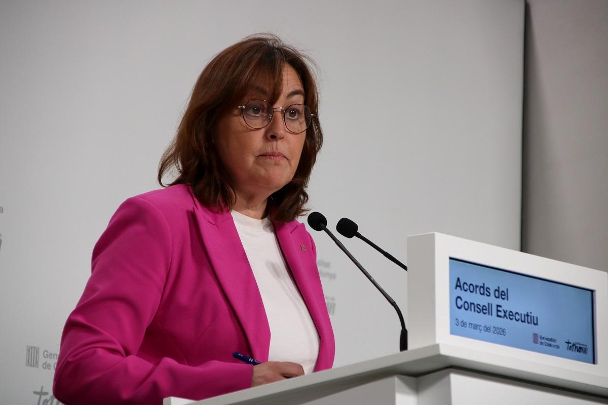 La portavoz del Govern, Sílvia Paneque, este martes en rueda de prensa