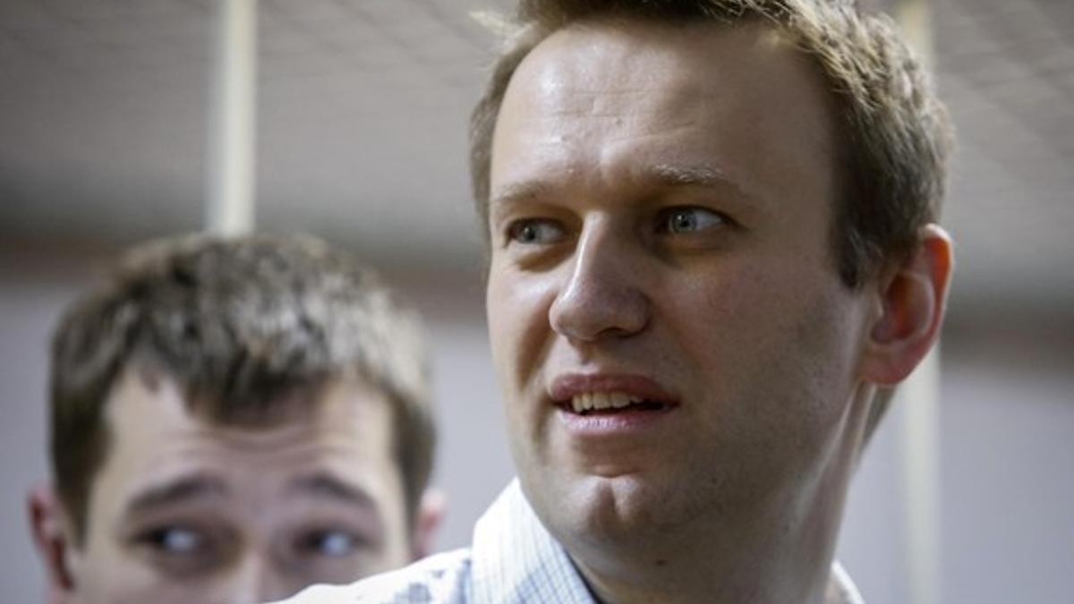 Alexei Navalni, en el tribunal de Moscú, este martes.