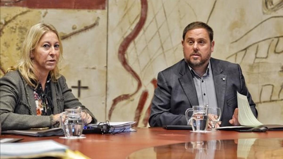 Neus Munté y Oriol Junqueras