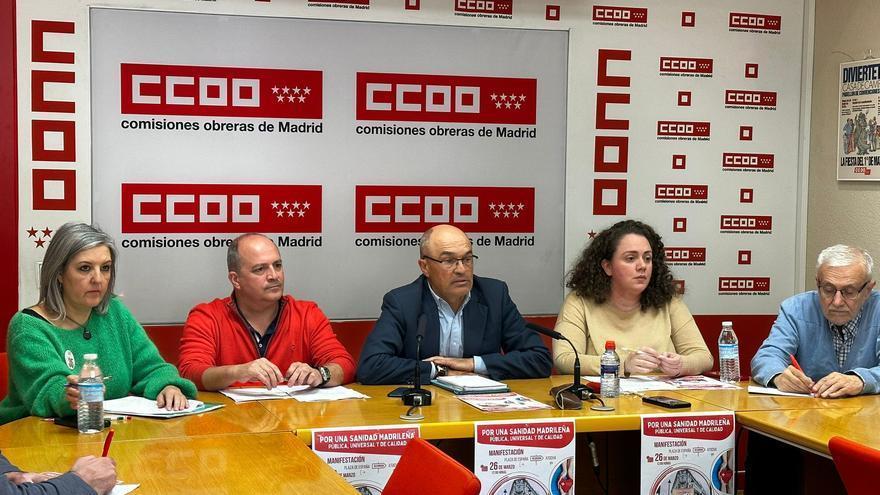 Rueda de prensa de convocatoria de la marcha de Madrid.