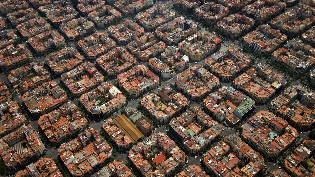 Vista panorámica del Eixample, en una imagen de archivo