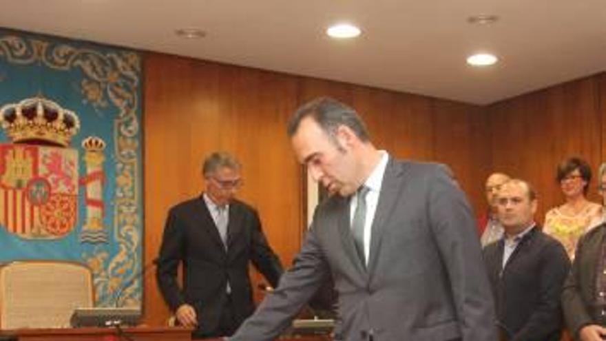 Rafael Serralta en su toma de posesión como alcalde.