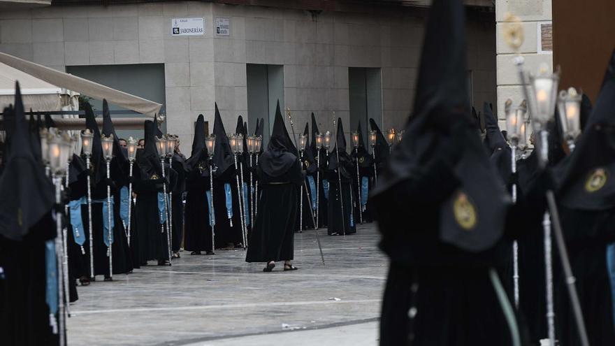 Procesión de los Servitas este Viernes Santo en Murcia, en imágenes